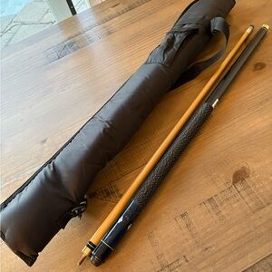 Crest Billiard Black and Brown Pool Cue with Case